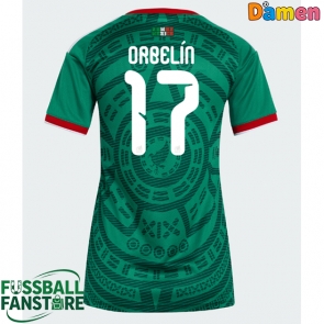 Mexiko Orbelin Pineda #17 Replik Heimtrikot Damen WM 2026 Kurzarm